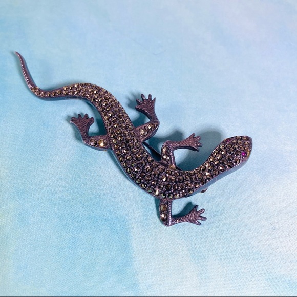 Beautiful Sterling Silver vintage lizard pin - Picture 2 of 5